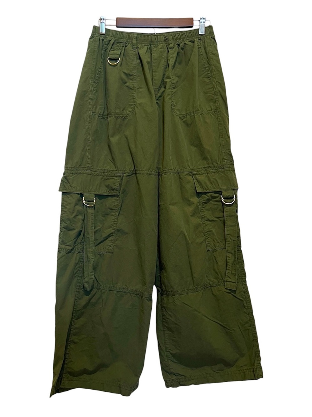 Wild Fable Women’s Green Cargo Wide-Leg Utility Pants Size Small Y2K